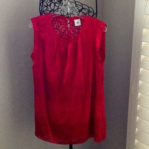 Cabi Cherry Red Chiffon Blouse